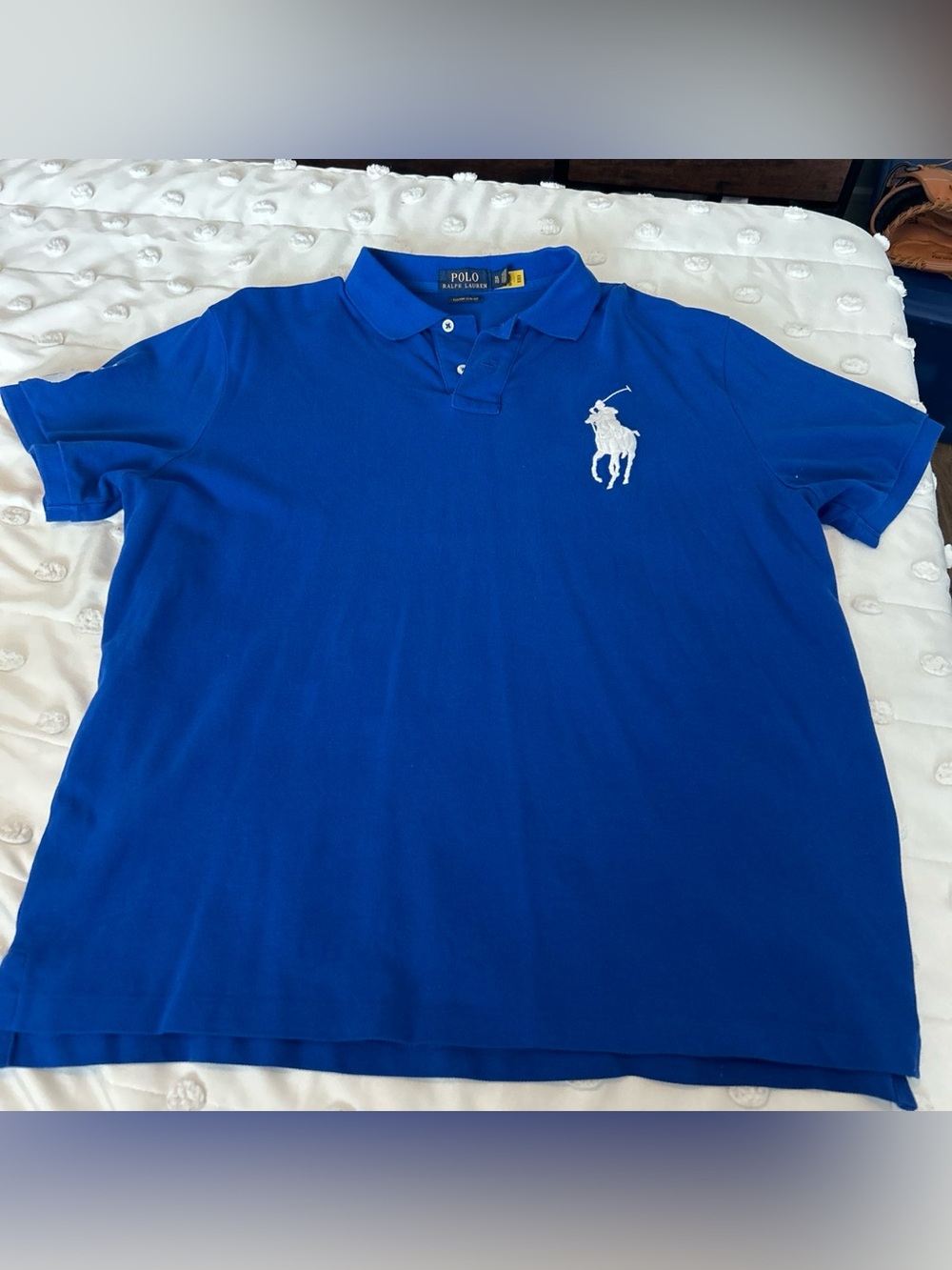 Polo Ralph Lauren Men's Bright Blue Polo with White Pony